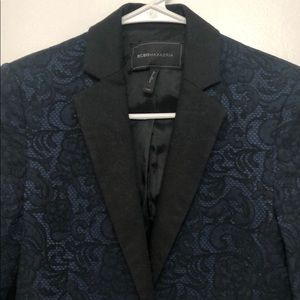BCBG Navy with black lace overlay blazer
